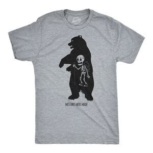Mens Funny T Shirts Mistakes Were Made Sarcastic Bear Attack Tee For Men
